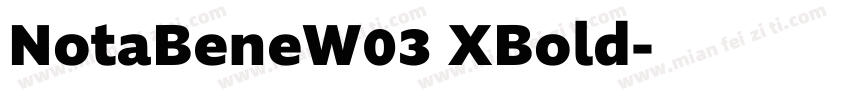 NotaBeneW03 XBold字体转换